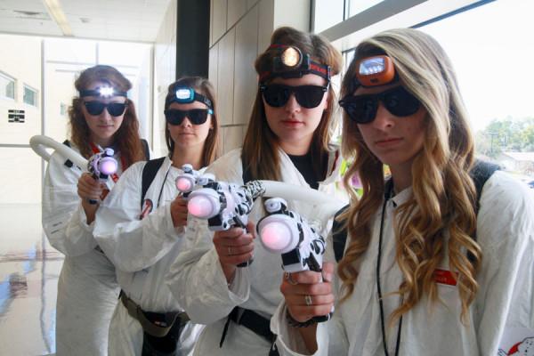 Who you gonna call? Seniors Madeline Wagley, Ashley Cronin, Patricia Lawler and Mackenzie Hicks have taken up the task of ridding the school of pesky ghost by dressing up the Ghostbusters for Character Day. Farhars Diego Monreal watched the 1984 classic on Netflix and reported that while the special effects were dated, the laughs still hold up. 