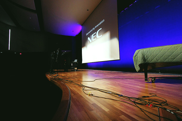 A view from the stage in the new auditorium.