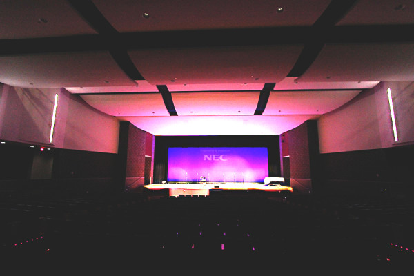 Inside the new auditorium.