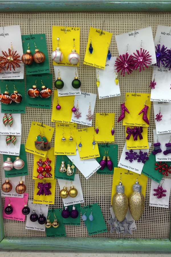 All proceeds from the earring sales go to the Angel Tree.