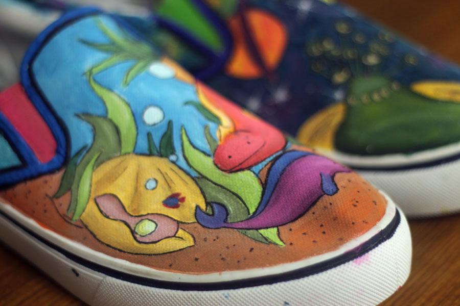 Non-art students also entered shoes for the Vans Culture shoe competition.