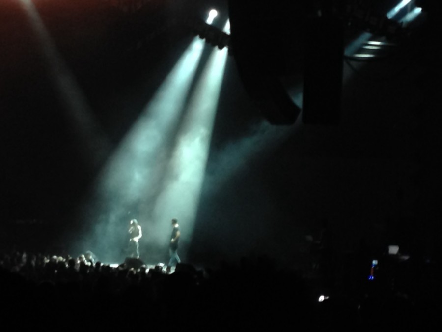Rappers Lil Wayne and Drake both take the stage performing a hit song during their recent concert in Dallas.