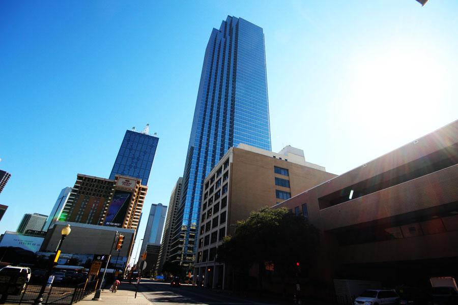 The Bank of America Plaza, one of the largest buildings in Texas.