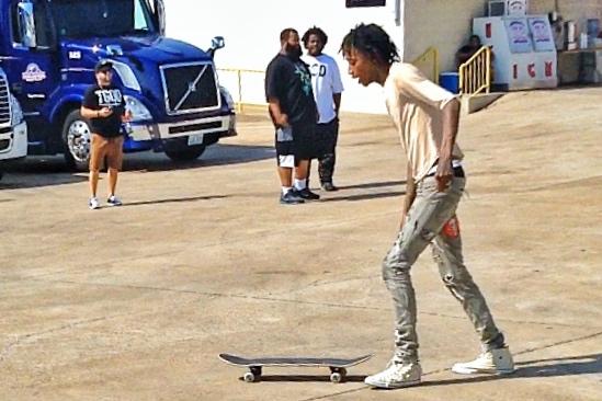 Rapper Wiz Khalifa skateboards before his Dallas tour date over the summer. If Vanessa Flores met Wiz Khalifa, she said 
I would ask for a hug and a picture.