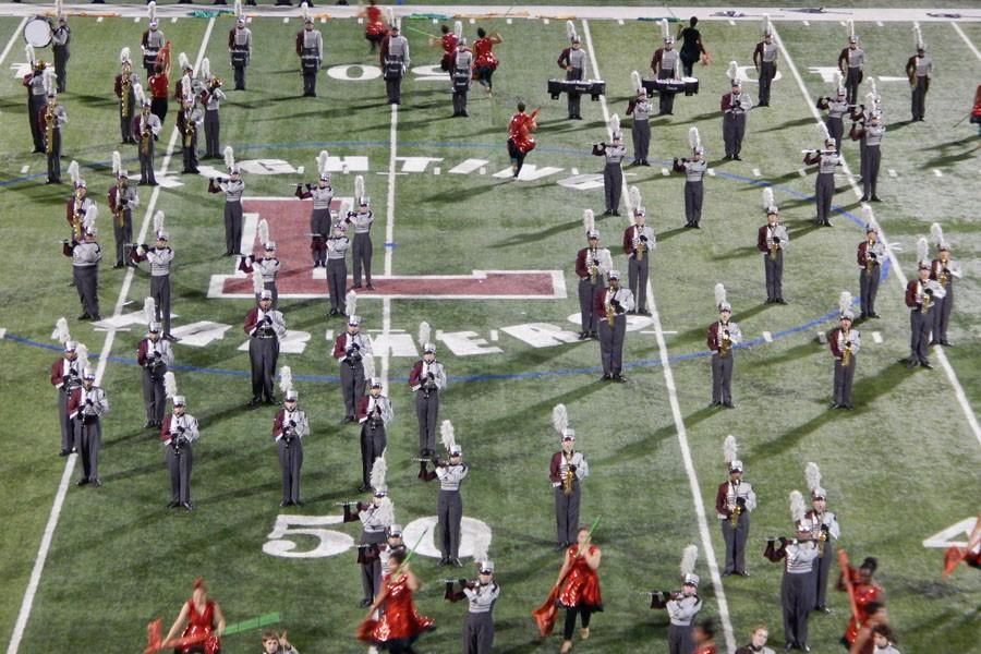 The+Band+that+Marches+with+Pride+performs+their+contest+show+during+halftime+of+last+years+Plano+East+game+on+Oct.+24.