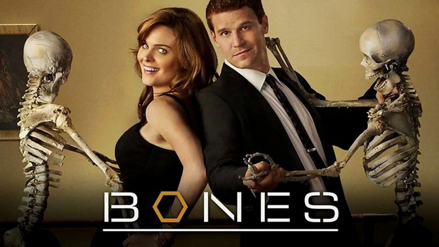 Emily Deschanel and David Boreanaz star as Dr. Temperance Brennan and Seeley Booth in Fox Bones. Photo courtesy of Bones Wikia.