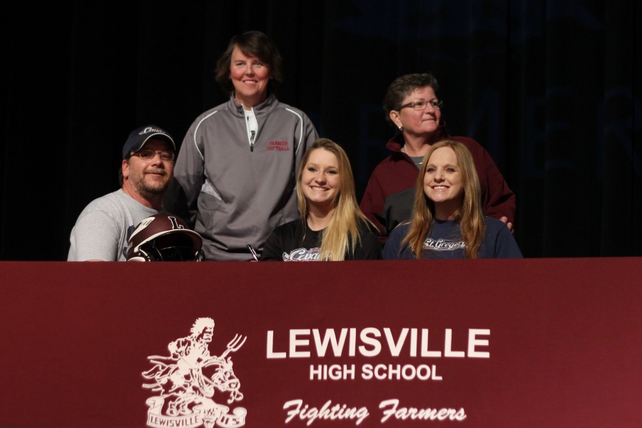 Senior Nicole Nelson signs to play at St. Gregorys in Oklahoma as a freshman softball player. 
