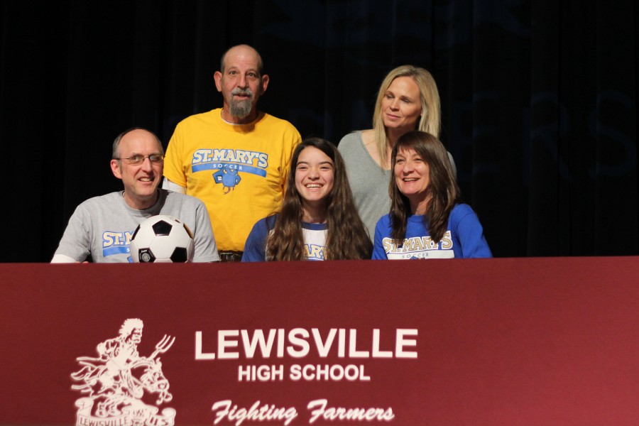 Senior Abigail Page signs to play soccer freshman year at St. Marys University in San Antonio.