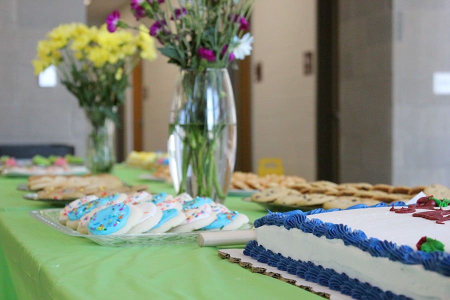 Desserts were laid for the students and parents after the awards ceremony was finished.