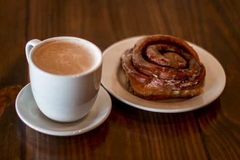 Vanilla lattes and cinnamon rolls are just two of the many delicious offerings at Sukoon Coffee and Ice Cream.