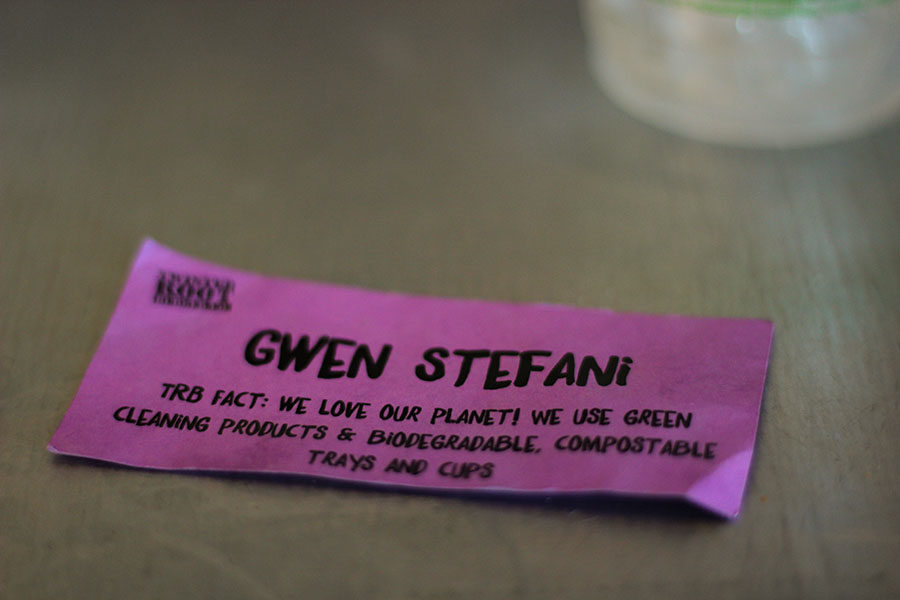 Gwen Stefani is just one of many name tags given to customers in order to pick up their meals.