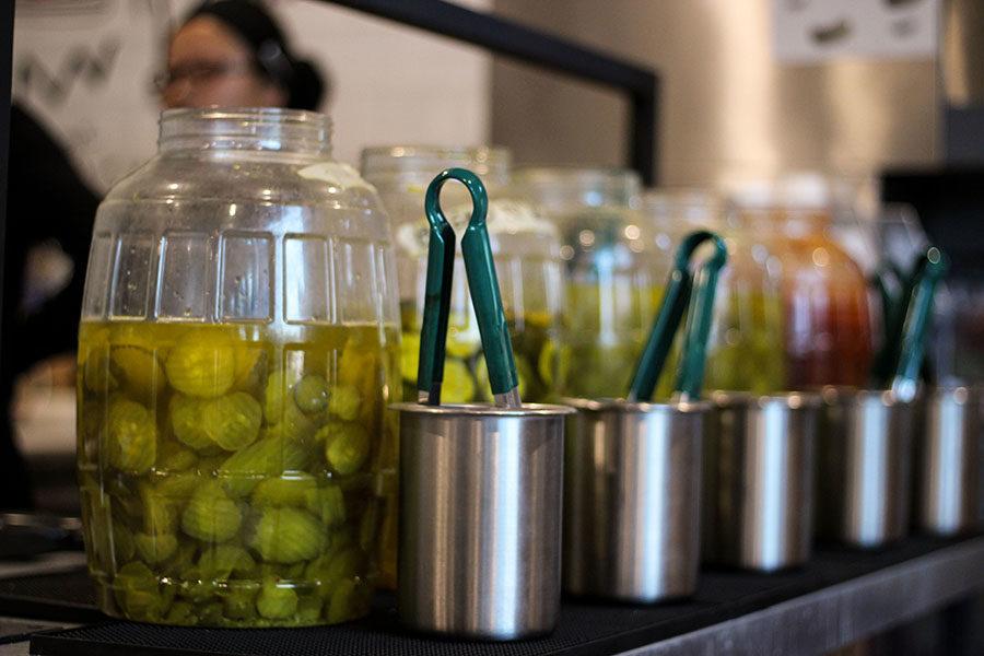 A pickle bar offers a variety of flavors such as ranch, dill and atomic.