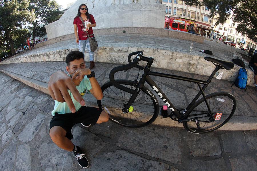 While roaming along the Alamo we met some kids who asked us to take photos of them with their bikes. They were awfully proud of them and slightly surprised we obliged. This picture summed up my gallery of photos; notice Yulyana in the background, just like in all my photos. 