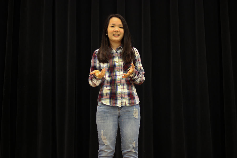 Senior+Dawt+Sung+speaks+about+her+passions+on+Wednesday%2C+May+10.+