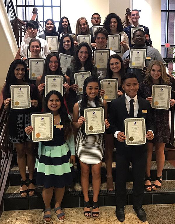 Members+of+Lewisville+Youth+Action+Council+proudly+display+their+certificates.+Photo+courtesy+of+Student+Council.