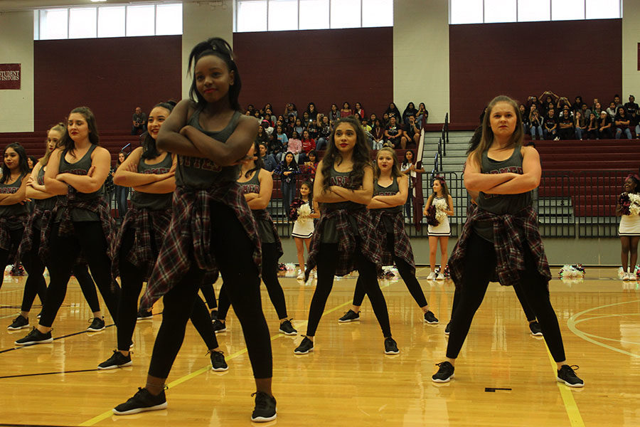 The Farmerettes perform during the pep rally.