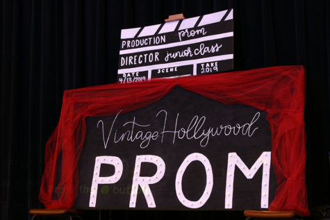The 2019 prom theme is displayed on Tuesday, Jan. 8 during A-block lunch.
