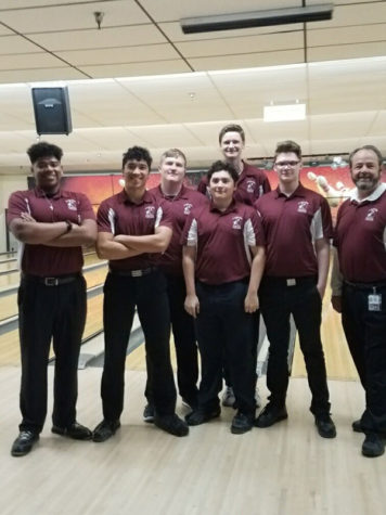 The boys bowling team places fourth in the regional tournament on Sunday, March 3. Courtesy of LHS Bowling.