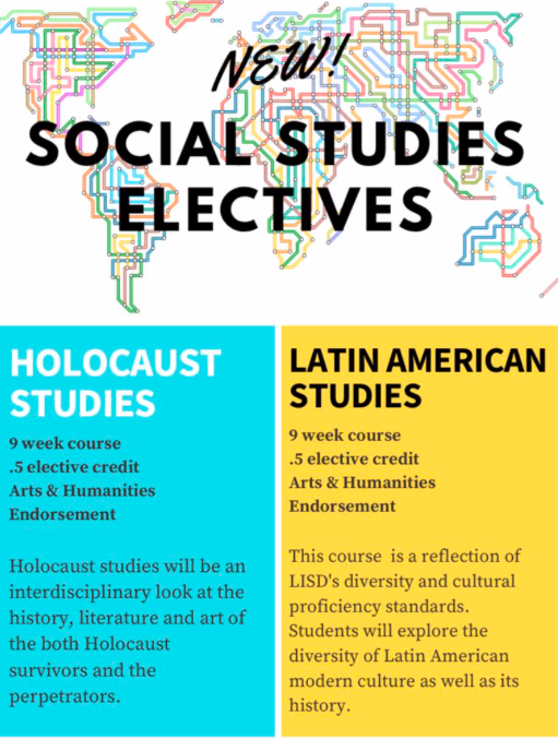New 2020-21 social studies electives.
Courtesy of Elizabeth Gonzalez.