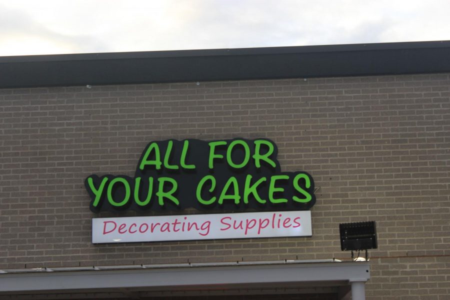 The entrance to All For Your Cakes.