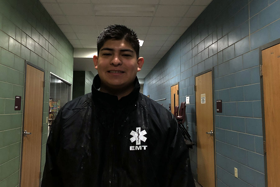 Senior Marquez King works for the Lewisville Fire Department as as Emergency Medical Technician (EMT).