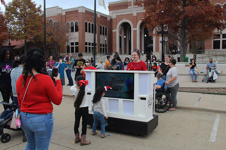 The Strolling Piano serenaded Lewisville citizens during the Holiday Stroll in Old Town Lewisville on Dec. 4.