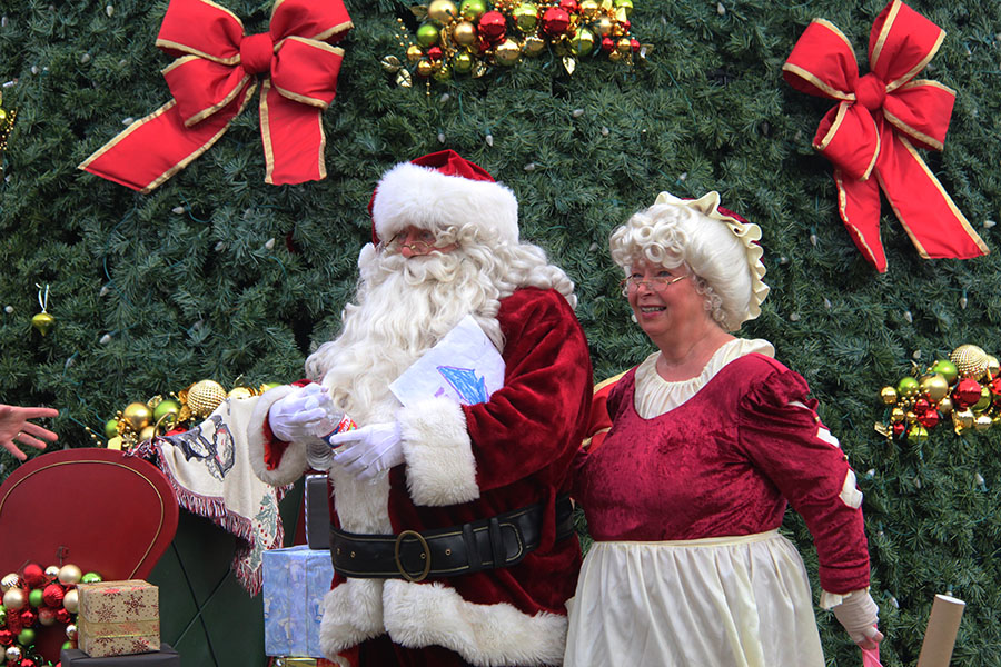 Santa Clause and Mrs. Clause made an appearance and greeted bypassers during the Holiday Stroll in Old Town Lewisville.