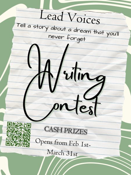 Lead Voices is hosting a writing competition with entries due on March 31.