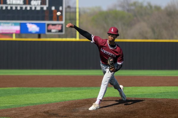 Junior Trenton Brantley pitches in a game against Plano East on Friday, March 15. The Farmers lost 5-0, splitting the series 1-1 with East. 