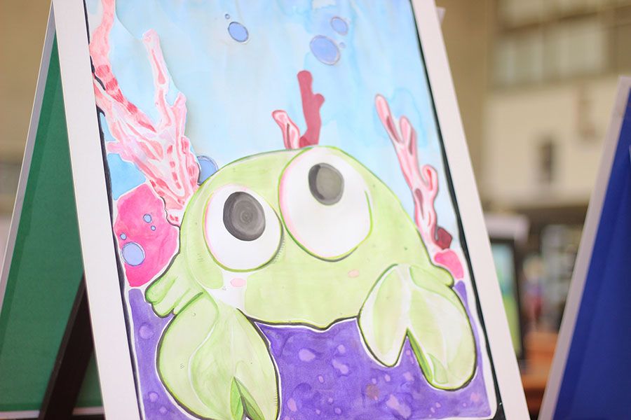 A Little Crabby, created by junior Isabelle Del Toro.